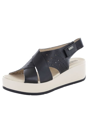 Womens Costacabana W3X-1791 Wedge Sandals, Black, 42 EU / 11.5-12 US