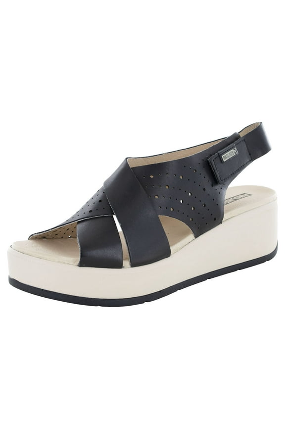 Womens Costacabana W3X-1791 Wedge Sandals, Black, 42 EU / 11.5-12 US