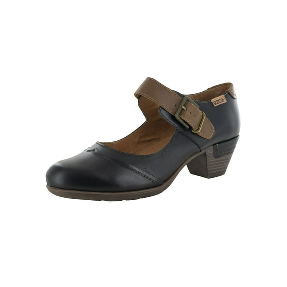 Pikolinos Womens Rotterdam 902-5699 Pump Shoes, Black/Cuero, 41 EU / 10.5-11 US