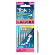 Piksters Interdental Brushes Reusable Brushes 1 Pack of 10 Brushes, Size 0 Grey For Cleaning Between Teeth