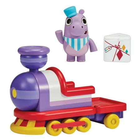 Pikwik Pack Tibor’s Train with Exclusive Conductor Tibor Figure, Push-Along Action, Surprise Package Accessory
