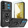 thumbnail image 1 of Pilaru Samsung S22 Case with Screen Protector,S22 8FT Military Grade Anti-Scratch and Shockproof Cover,[Camera Protection] and Ring Kickstand Case for Samsung Galaxy S22 5G,Black, 1 of 6