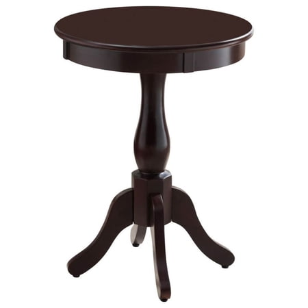 Pilaster Design Olien Dark Cherry Wood Contemporary Occasional Accent Side Sofa Snack Magazine Table