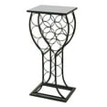 thumbnail image 1 of Pilaster Design Preston Free Standing Wine Rack, Black Metal and Faux Marble Top, Holds 11 Bottles, Transitional, 1 of 5