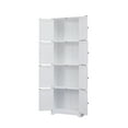 thumbnail image 1 of Pilaster Designs Burnham 4-tier Wood Kitchen Pantry Storage Cabinet in White, 1 of 4