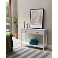 thumbnail image 1 of Pilaster Designs Dylan White Wood 2 Drawer Contemporary Occasional Entryway Console Table With Storage Shelf, 1 of 7