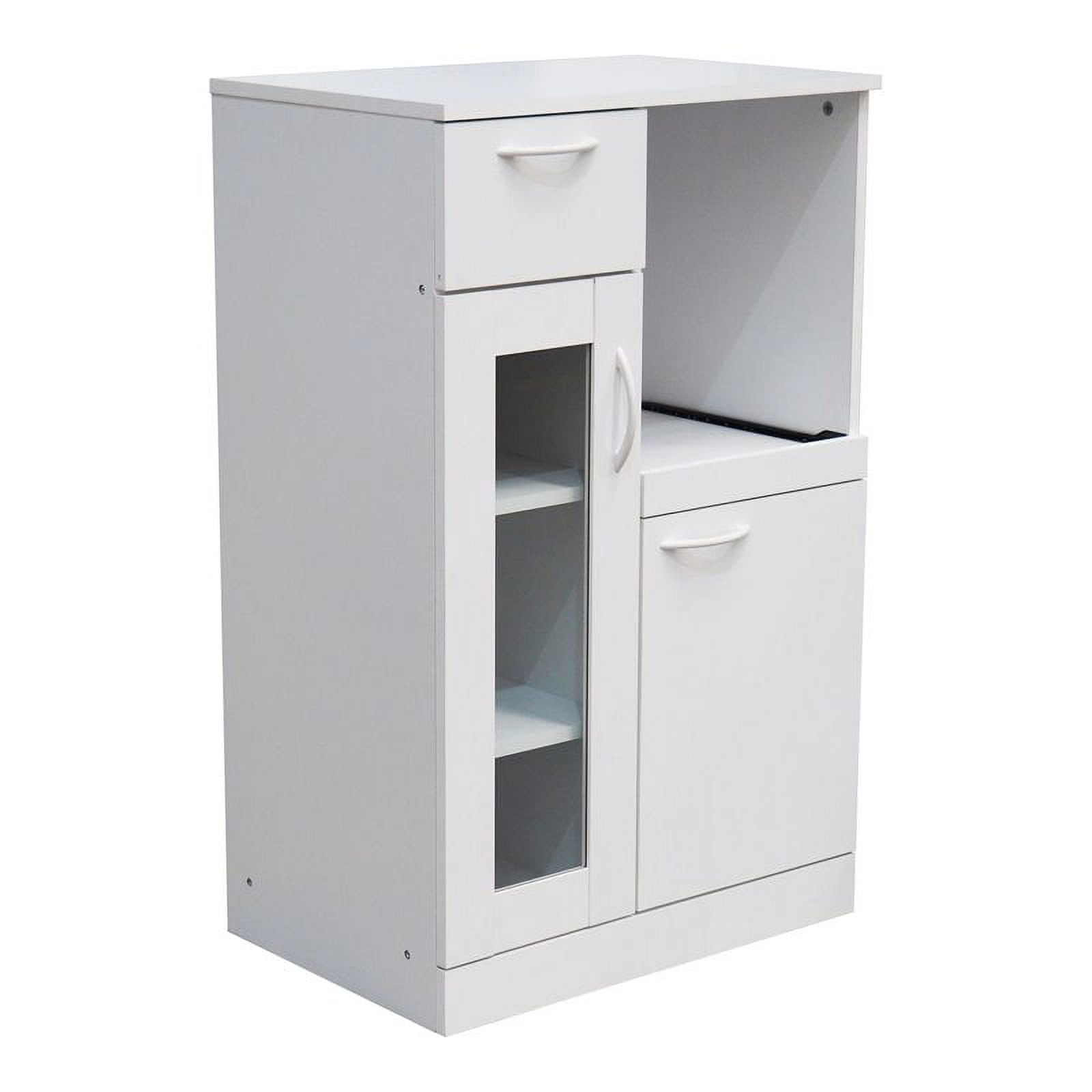 Pilaster Designs Gremlin Wood Kitchen Storage Pantry with Shelf