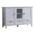 thumbnail image 1 of Pilaster Designs Newport Wood Sideboard Buffet Console Table in White, 1 of 4