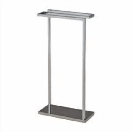Pilaster Designs Truro 3-tier Metal Bathroom Towel Rack Organizer in Chrome