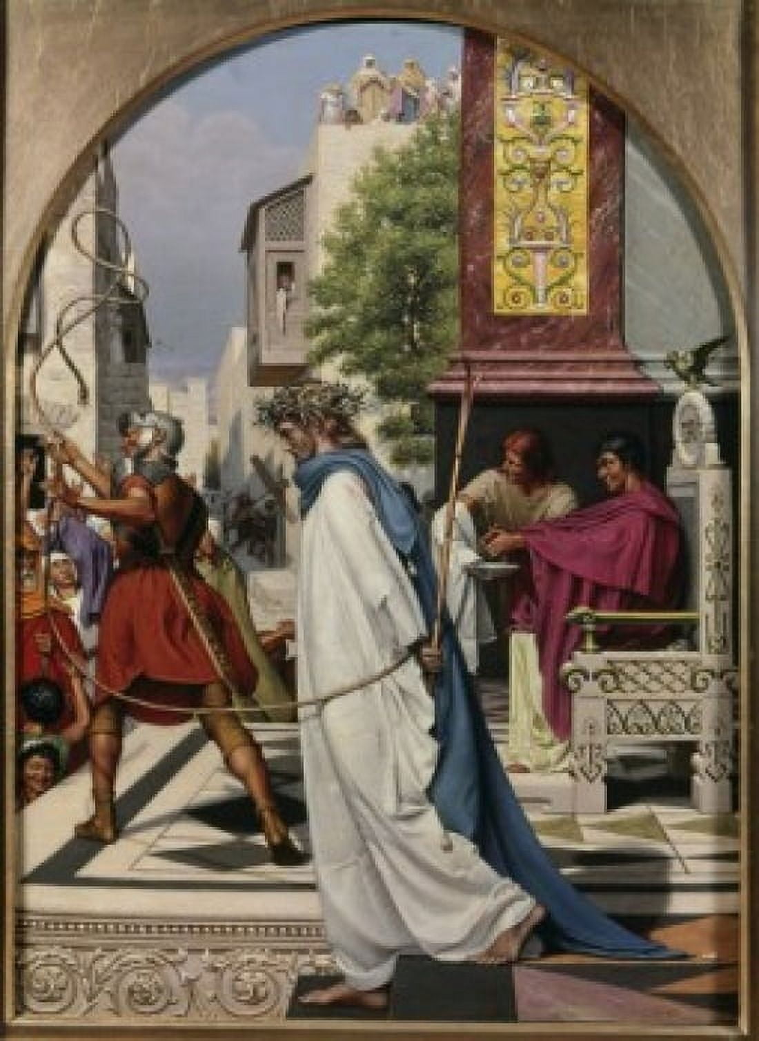 Pilate Delivering Christ to the People Christen Dalsgaard (1824-1907 Danish) Canvas Art - Christen Dalsgaard (24 x 36)