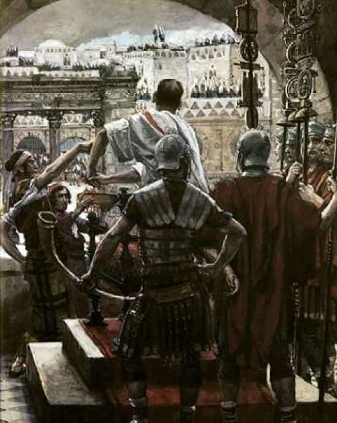 Pilate Washes His Hands Canvas Art - James Jacques Tissot (24 x 30)