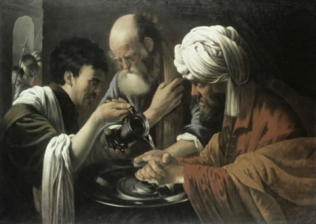 Pilate Washing His Hands Hendrick ter Brugghen (1588-1629Dutch) Canvas Art - Hendrick ter Brugghen (18 x 24)