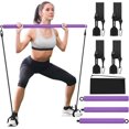 Pilates Bar Kit with 4 Resistance Bands, Portable Pilates Bar for Home