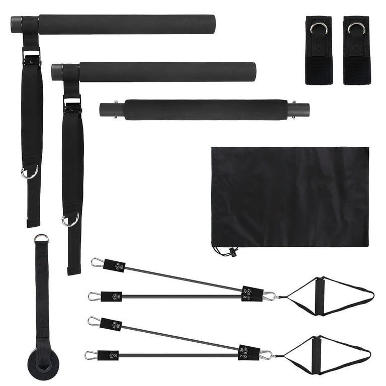  Pilates Bar Kit with 4 Resistance Bands, Portable