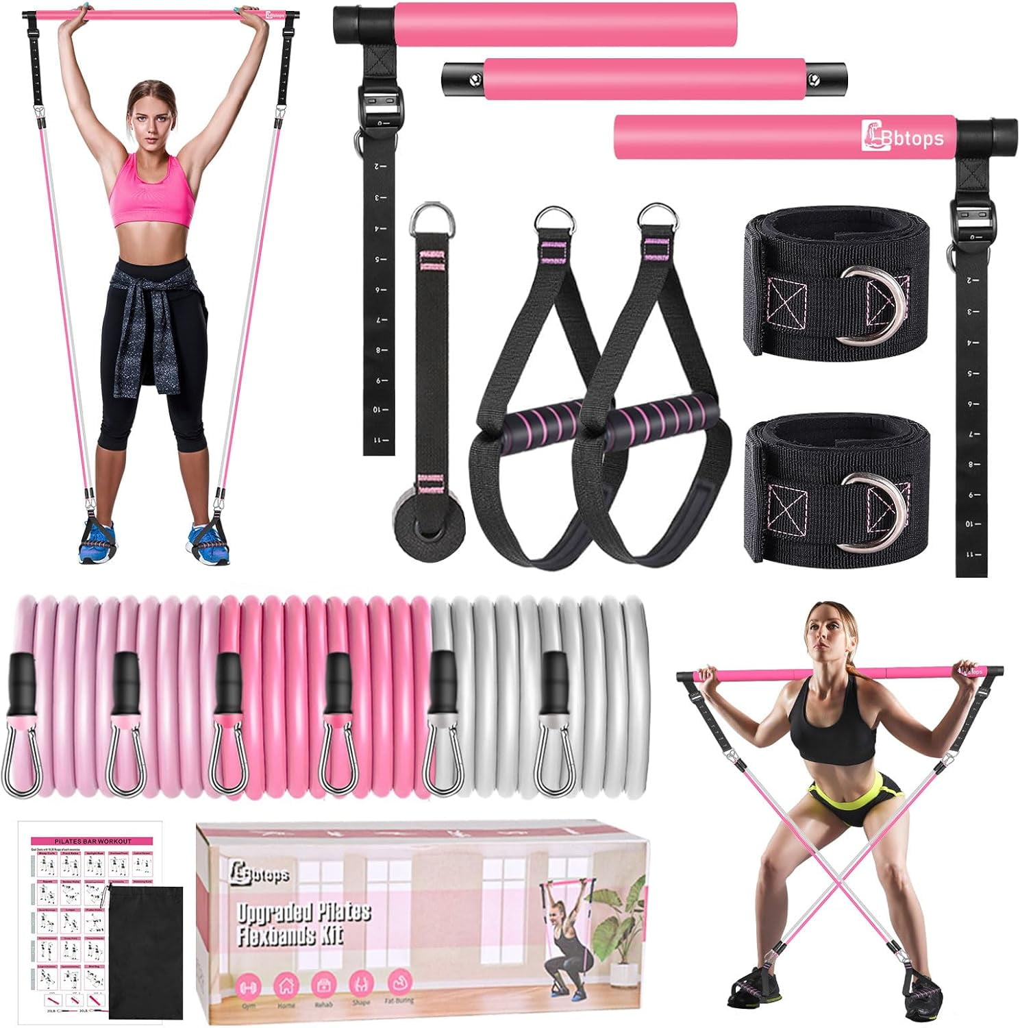 Pilates Ring And Ball Set With Resistance Bands - Pilates