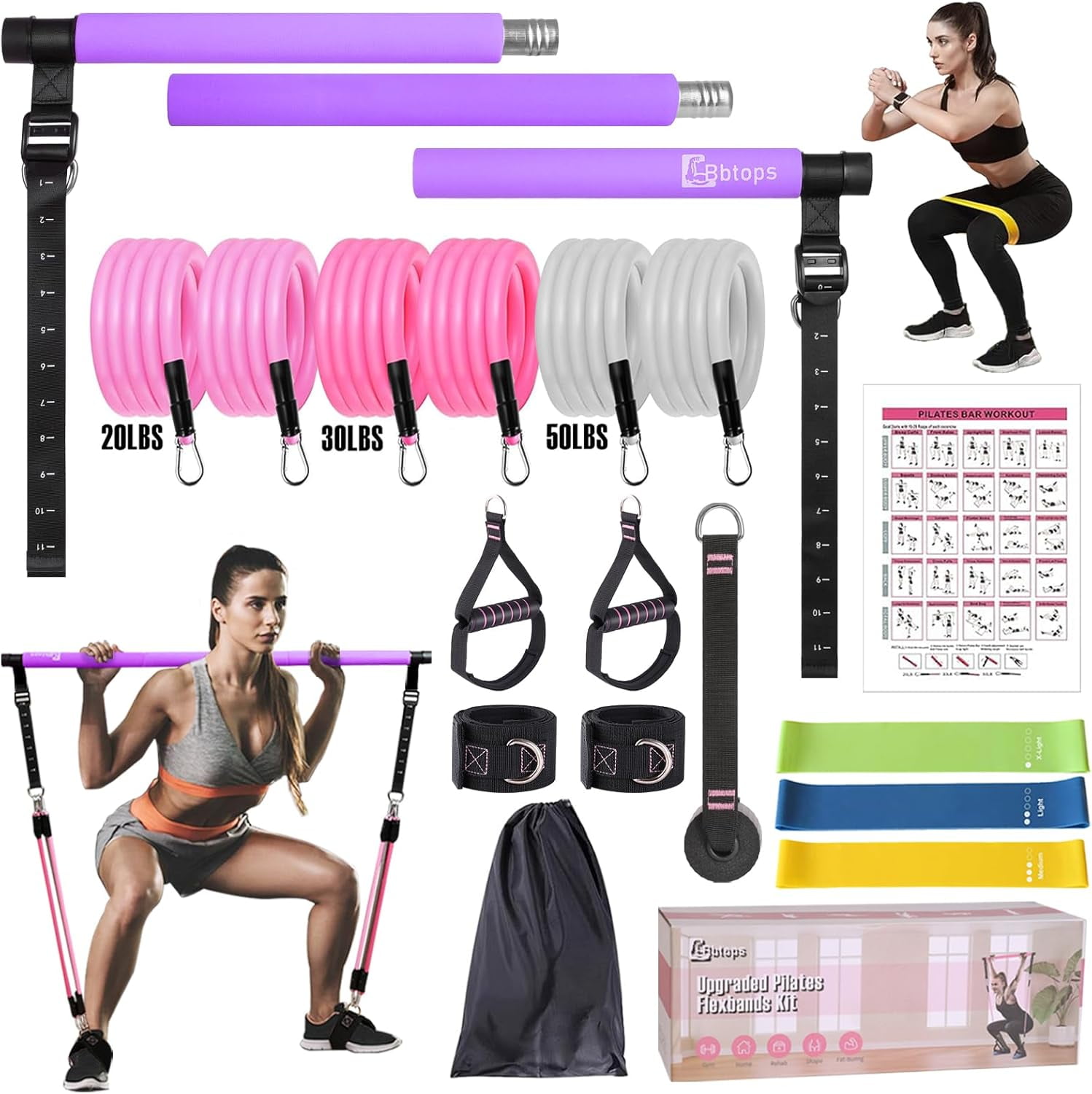 Multifunctional Pilates Bar Reviews Resistance Bands With Yoga