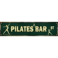 thumbnail image 1 of Pilates Bar ST Workout Poster Green Girls Room Door Decor Metal Tin Sign Wall Decor Retro Art Signs for Home Decor Gifts 16x4 in, 1 of 5