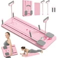 thumbnail image 1 of Pilates Board - 2024 Pilates Reformer Set, Multi-Purpose Foldable Pilates Reformer Board for Home, 5 in 1 Pilates Sliding Board (Pink), 1 of 6