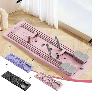 Pilates Board - 2025 Pilates Reformer Set, Multi-Purpose Foldable Pilates Reformer Board for Home, 5 in 1 Pilates Sliding Board (Pink)