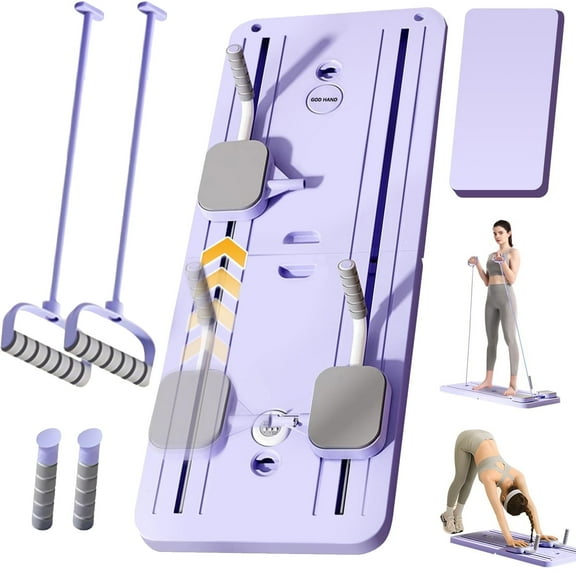 Premium 8-in-1 Abs And Push-up Exercise Board, Pilates Board, Folding Body Board,(Purple)