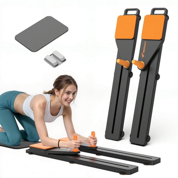 Pilates Board, Multifunctional Abdominal Board, Portable And Foldable Pilates Reformer  Black