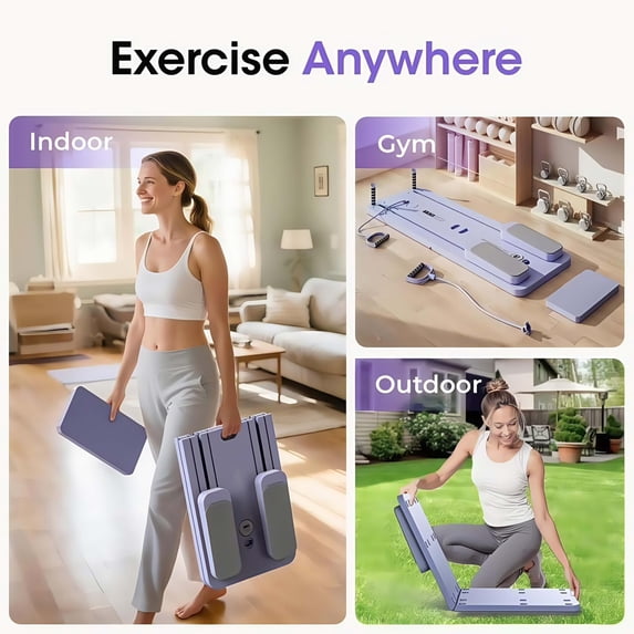 Pilates Board-Pilates Reformer Board,Multi-Purpose Portable Pilates Reformer Machine Home Pilates Kit for Home Workout,Fitness, Exercise,Abs,Core Equipment