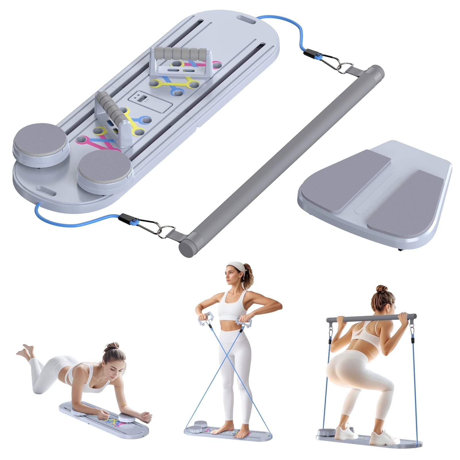Addwin Pilates Reformer Multifunctional Folding Ab Core Trainer, 1 ...