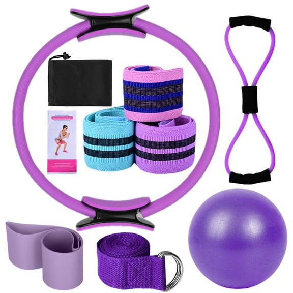Pilates Equipment Yoga Sets Pilates Ring and Ball Set Resistance Bands Stretching Strap Bags Exercise Home Pilates Kit for Women