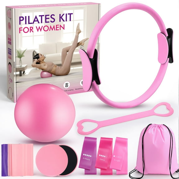 Pilates Essentials Kit for Women, Yoga Pilates Kit for Home Workouts, Yoga Bands for Stretching