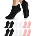 thumbnail image 1 of Pilates Grip Socks for Women(6 pairs), Non Slip Yoga Socks with Grips for barre Ballet Barefoot Workout Athletic Socks, 1 of 5