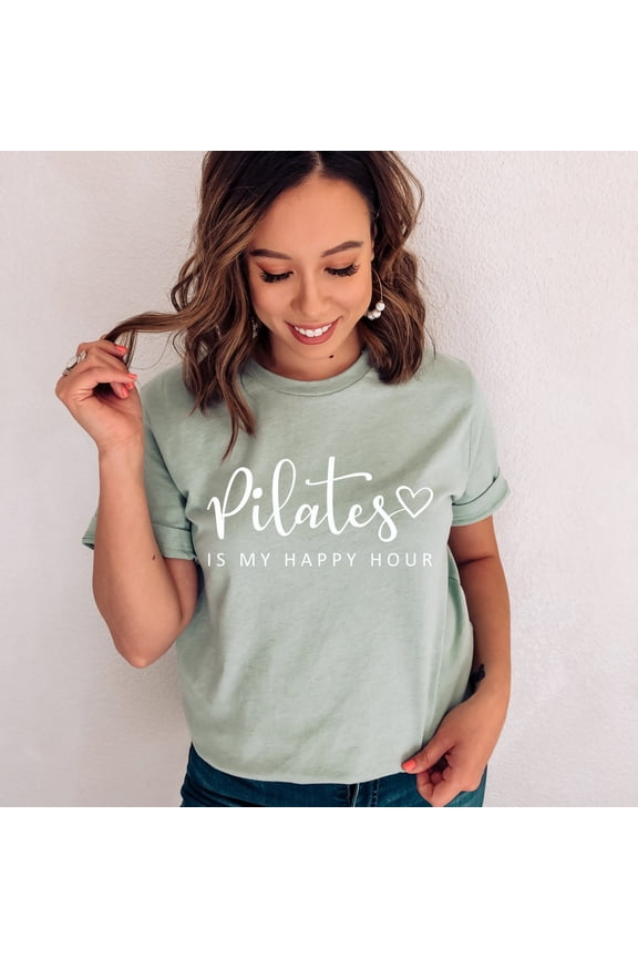 Pilates Is My Happy Hour ShirtUnisex Cotton Blend Tee All Size S-5Xl