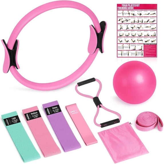 Pilates Kit for Women,Pilates Ring Set with Magic Circle,Resistance ...