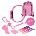 thumbnail image 1 of Pilates Kit for Home Workouts Pink 13 Piece Set with Pilates Ring and Ball Pilates Resistance Bands for Full Body Home Exercise Routines, 1 of 7