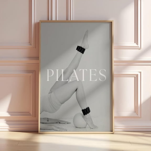 Pilates Movement Wall Decor Print – Wellness Inspired Studio Artwork for Balance Training, Calm Exercise Space or Modern Home Gym, Size 24x36 Unframed Poster