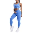 thumbnail image 1 of Pilates Outfits Workout Sets for Women Seamless High Waist Leggings and Yoga Crop for Athletic Gym 2 Piece Set Excellent Stretch for Freedom, 1 of 4