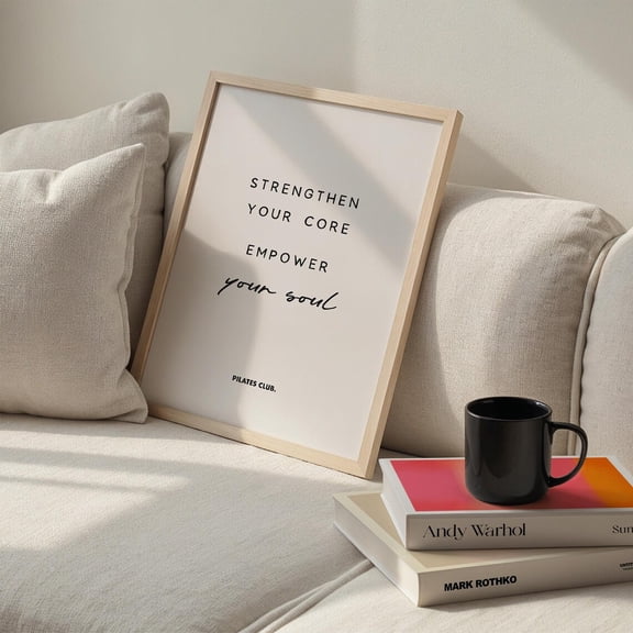 Pilates Quote Print, Empowering Gym & Studio Wall Art Home Decor #828, Unframed Poster Size 8x12