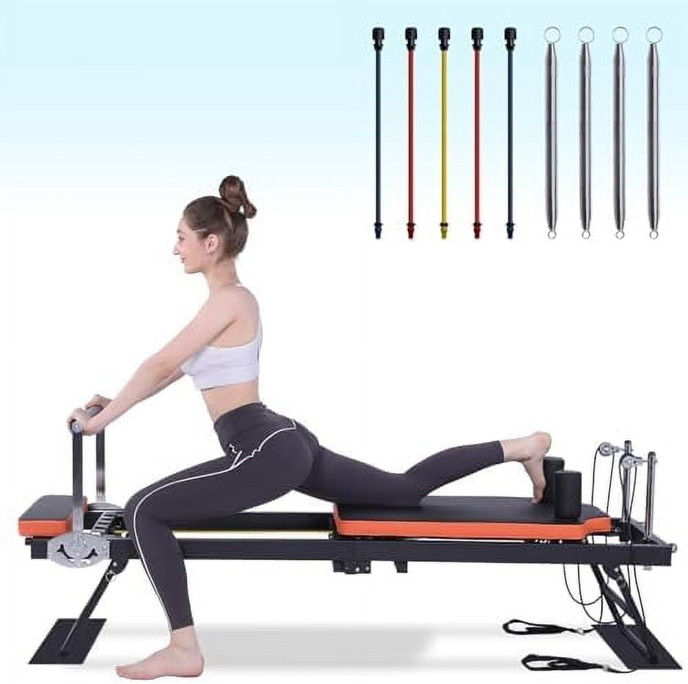 SDHYL Pilates Reformer, Foldable Reformer Pilates Machine With Dual Resistance System- 5 Springs & Resistance Band, 77.9"x21.6" Exercise Equipment For Home Gym, Up To 330 Lbs Weight Capacity, Reformers - Canada - View #4