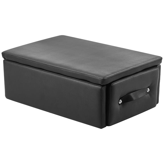 Pilates Reformer Sitting Box, 25x17x9 Inch Wood and PU Leather Pilates Accessory for Home Gym Exercises, Black