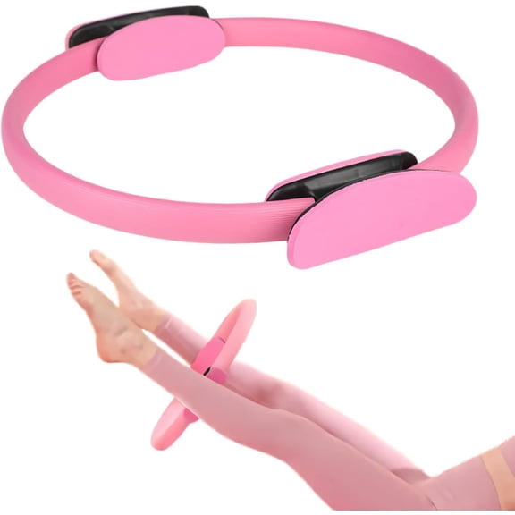 Pilates Resistance Ring, 14.17" Yoga Rings Magic Circle with Dual Padded Handles,Fitness Circle for Yoga, Core Training, Leg and Arm Workouts