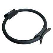 Pilates Ring 15" Fitness Circle - Lightweight & Enduring Foam Padded Handles | Flexible Resistance Exercise Equipment for Toning Arms, Thighs/Legs & Core, Black