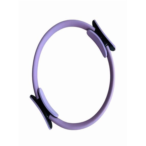Pilates Ring, 15" Padded - Handle Lightweight Non - Pilates Equipment, Full - Body Toning Fitness Circle for Arms, Thighs & Core,Purple