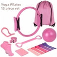 thumbnail image 1 of Pilates Ring and Ball Set, 13 Piece Yoga Pilates 13 Piece Fitness Set, Home Pilates Kit, Exercise Yoga Equipment Accessories, Pilates Equipment Kit Gifts, Pink, 1 of 6
