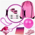 thumbnail image 1 of Pilates Ring Circle Set 18 Pcs Exercise Equipment Accessories for Women, Workouts Pilates Ball Stretching Strap for Women's Home Workouts & Beginners, 1 of 7