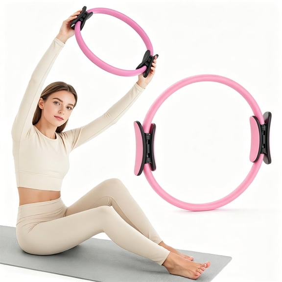 Pilates Ring Fitness Circle 14.5", Full Body Shaping & Toning Tool, Home Exercise Accessory for Women Beginners