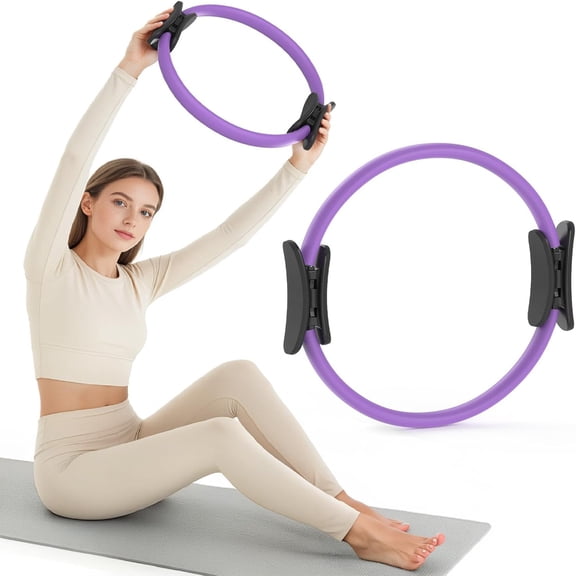 Pilates Ring Fitness Circle 14.5", Full Body Shaping & Toning Tool, Home Exercise Accessory for Women Beginners