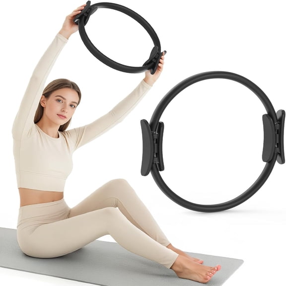 Pilates Ring Fitness Circle 14.5", Full Body Shaping & Toning Tool, Home Exercise Accessory for Women Beginners