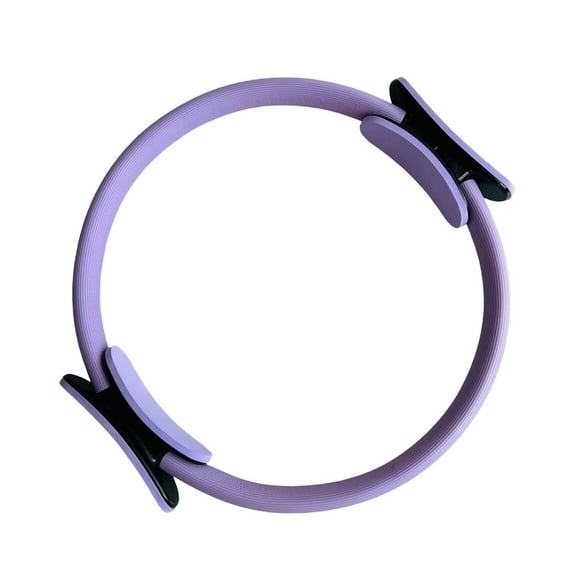Pilates Ring Fitness Circle – 14" Yoga Rings with Dual Padded Handles for Toning Arms Thighs/Legs & Core, Home Magic Circle Lightweight Workout Equipment,Purple
