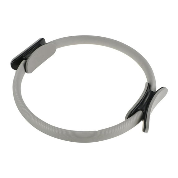 Pilates Ring Fitness Circle, Best Home Workout Equipment for Thigh/Legs, Arms and Core, Pilates Reformer Ring for Men and Women, Gray Ring