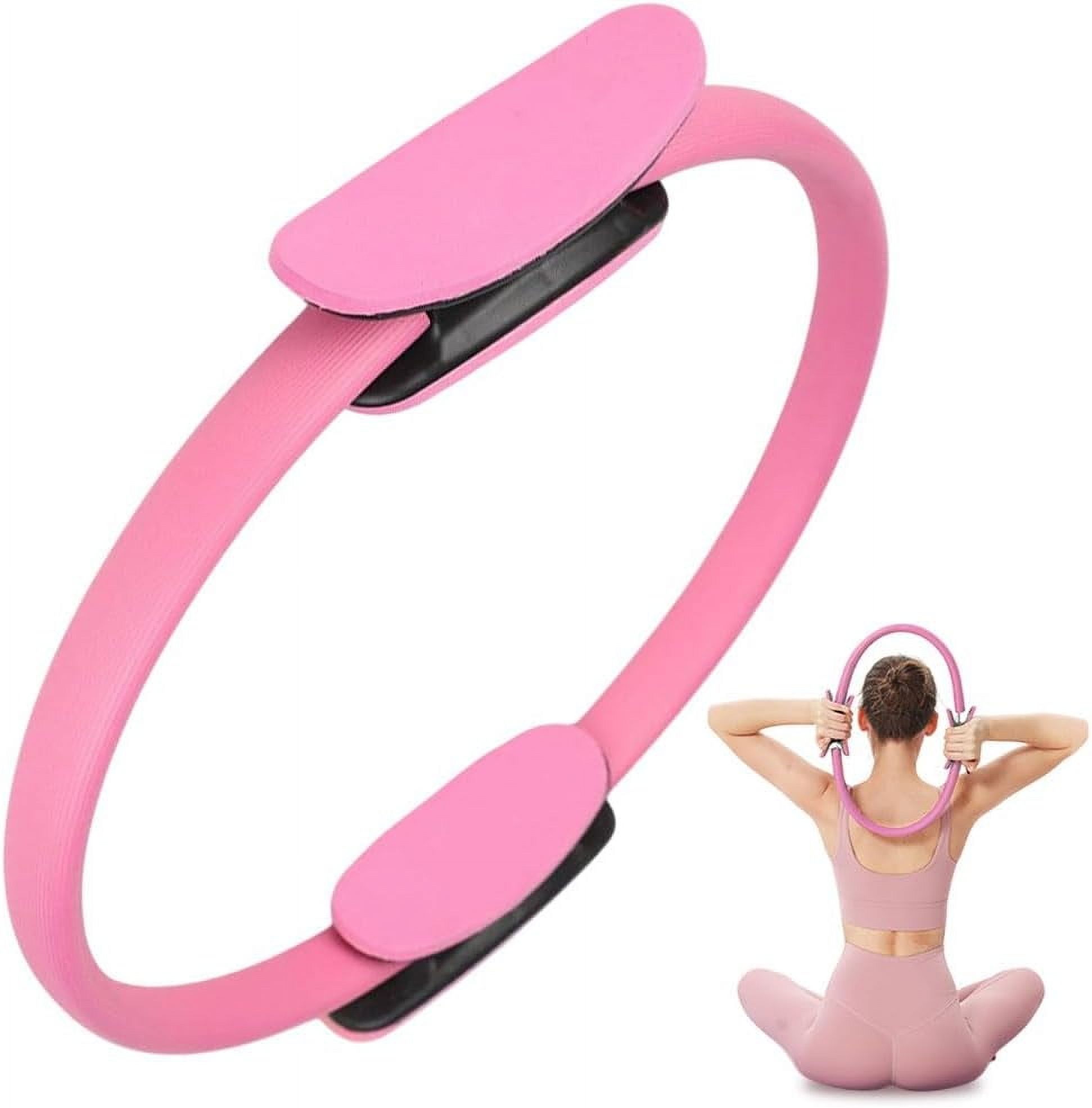 Cercle Pilates Magic Ring - 38 Cm - Double Poignée Rembourrée - Pour Bras Et Jambes - Homme/Femme