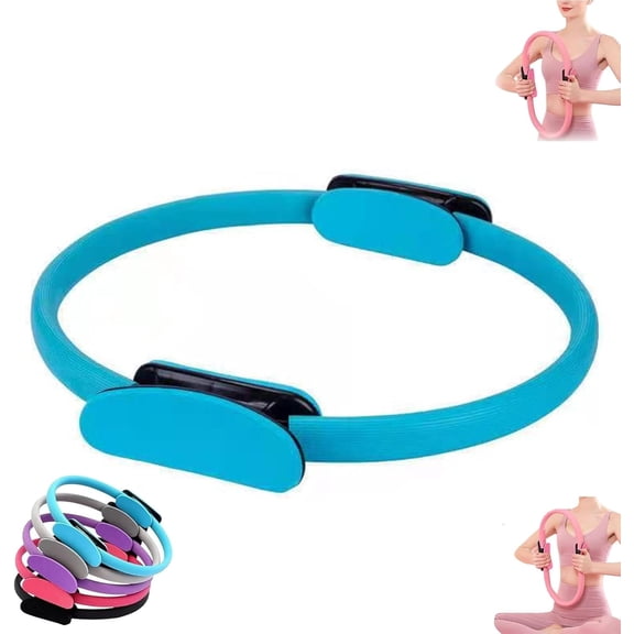 Pilates Ring Fitness Trainer, Pilates Ring for Women, with Dual Padded Handles, Pilates Ring Circle, 14.96" Yoga Rings Magic Circle, for Arms, Legs Men and Women